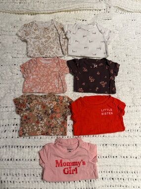 Carter's Baby One-Piece Bodysuit Set - White, Pink, Brown, Red, Tan